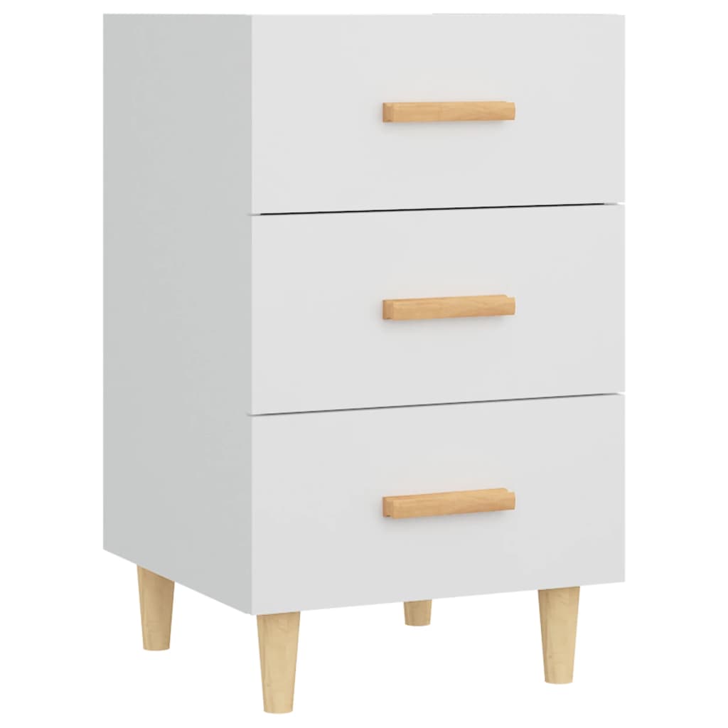 Bedside Cabinet White 40x40x66 cm Engineered Wood