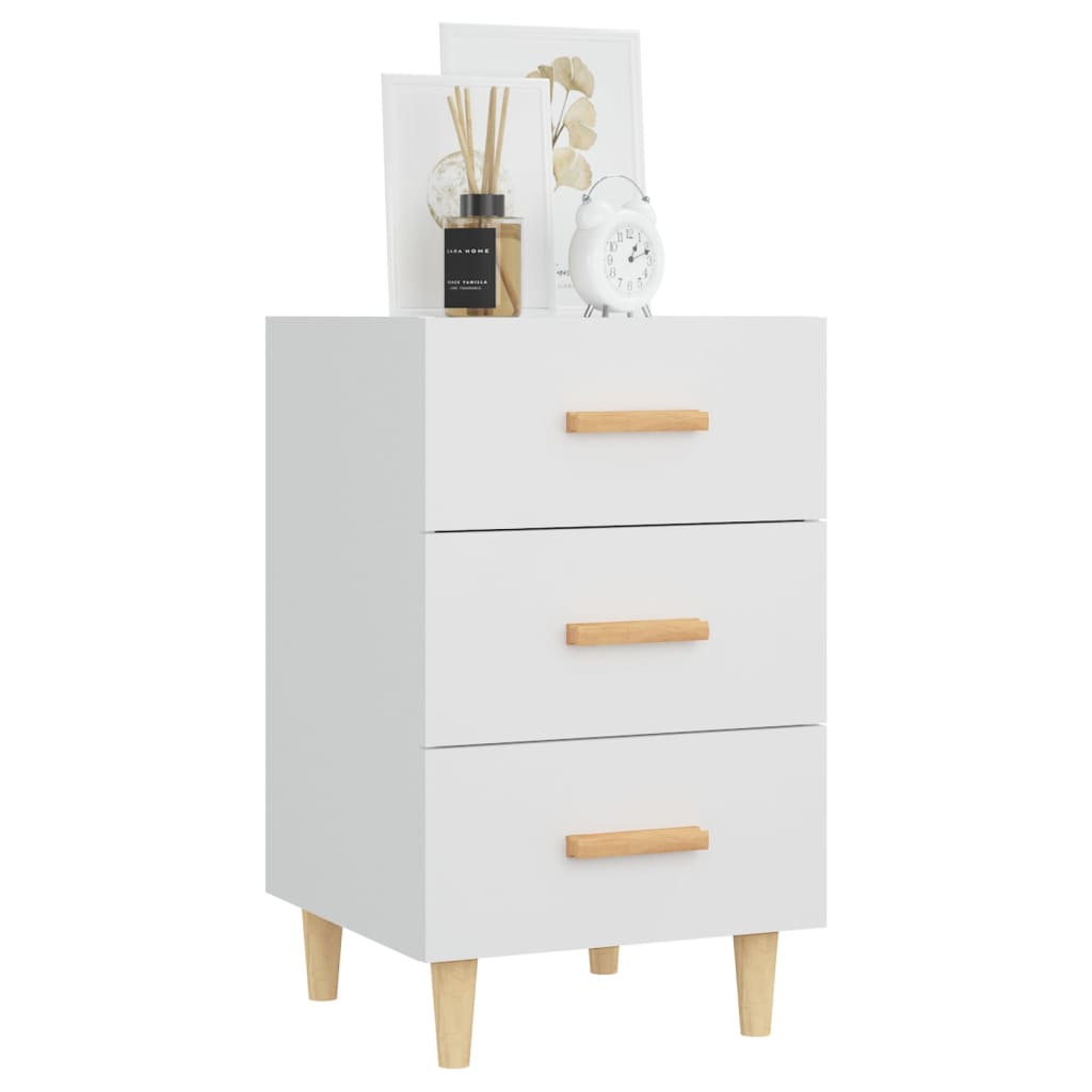 Bedside Cabinet White 40x40x66 cm Engineered Wood