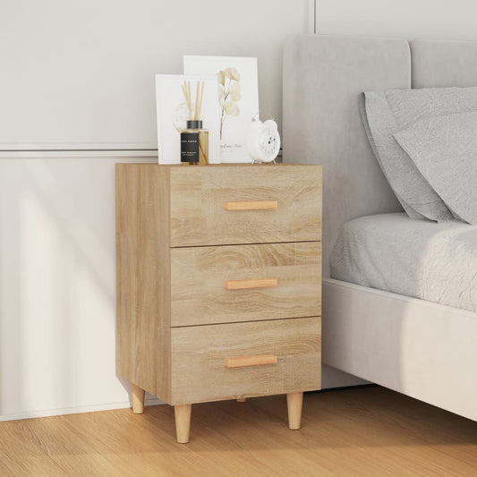 Bedside Cabinet Sonoma Oak 40x40x66 cm Engineered Wood