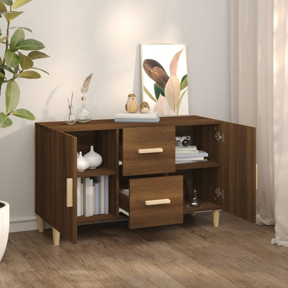 Sideboard Brown Oak 100x36x60 cm Engineered Wood