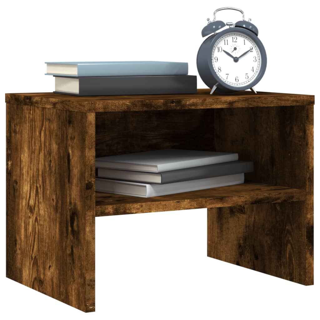 Bedside Cabinets 2 pcs Smoked Oak 40x30x30 cm Engineered Wood