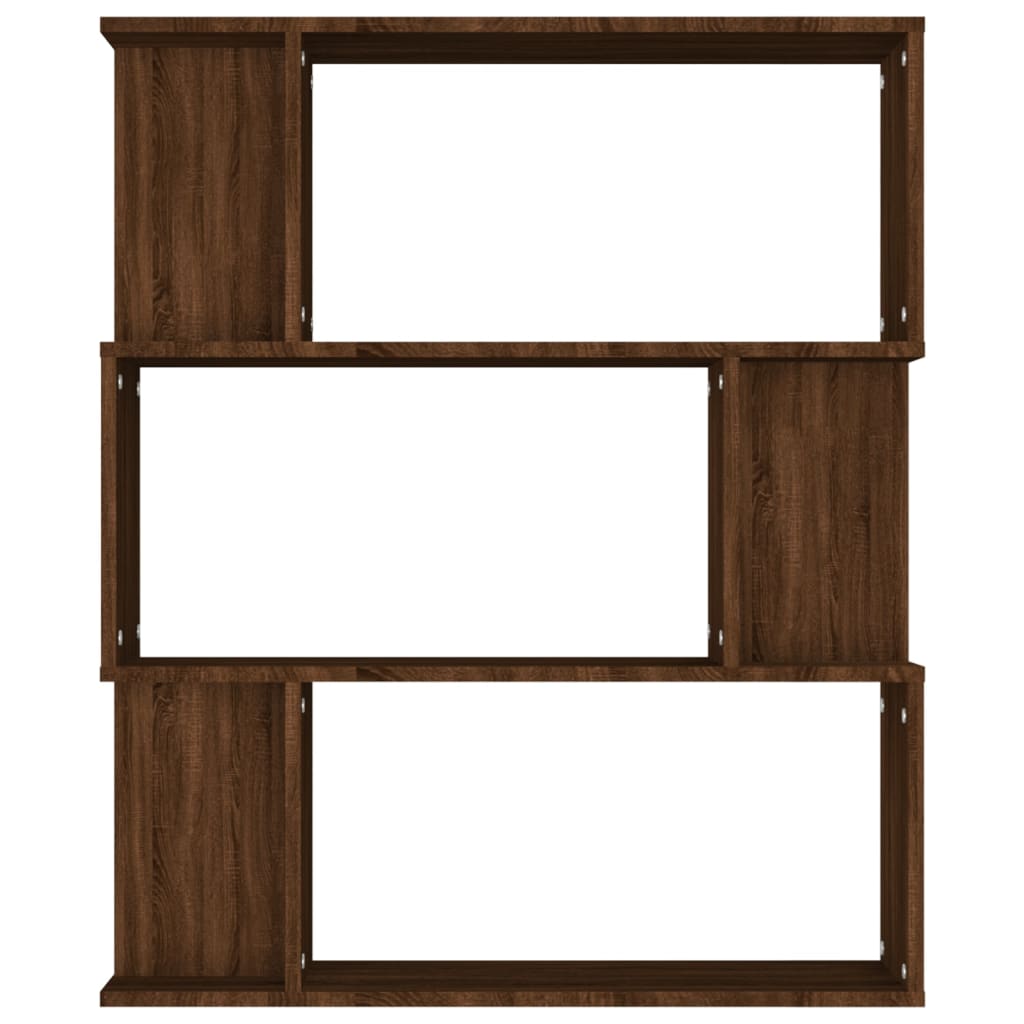 Book Cabinet/Room Divider Brown Oak 80x24x96 cm Engineered Wood