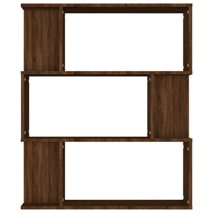 Book Cabinet/Room Divider Brown Oak 80x24x96 cm Engineered Wood