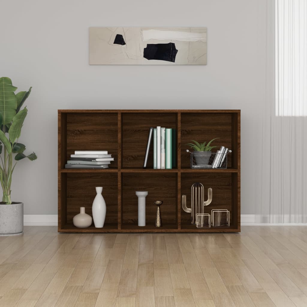 Book Cabinet/Sideboard Brown Oak 66x30x98 cm Engineered Wood