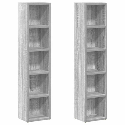 CD Cabinets 2 pcs Grey Sonoma 21x16x93.5 cm Engineered Wood