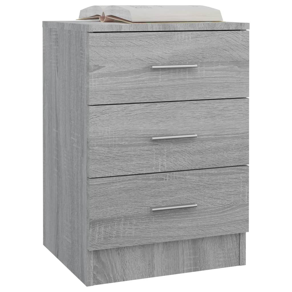 Bedside Cabinet Grey Sonoma 38x35x56 cm Engineered Wood