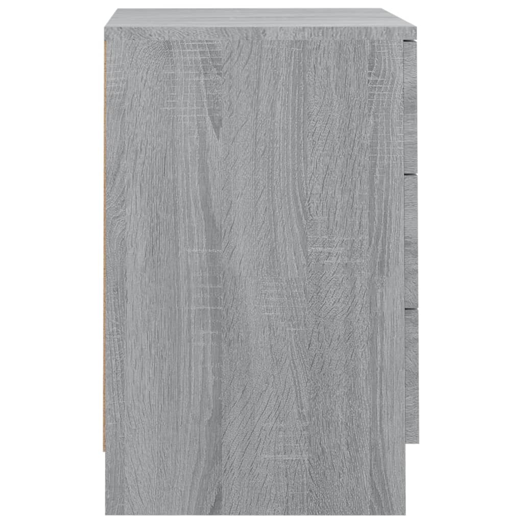 Bedside Cabinet Grey Sonoma 38x35x56 cm Engineered Wood