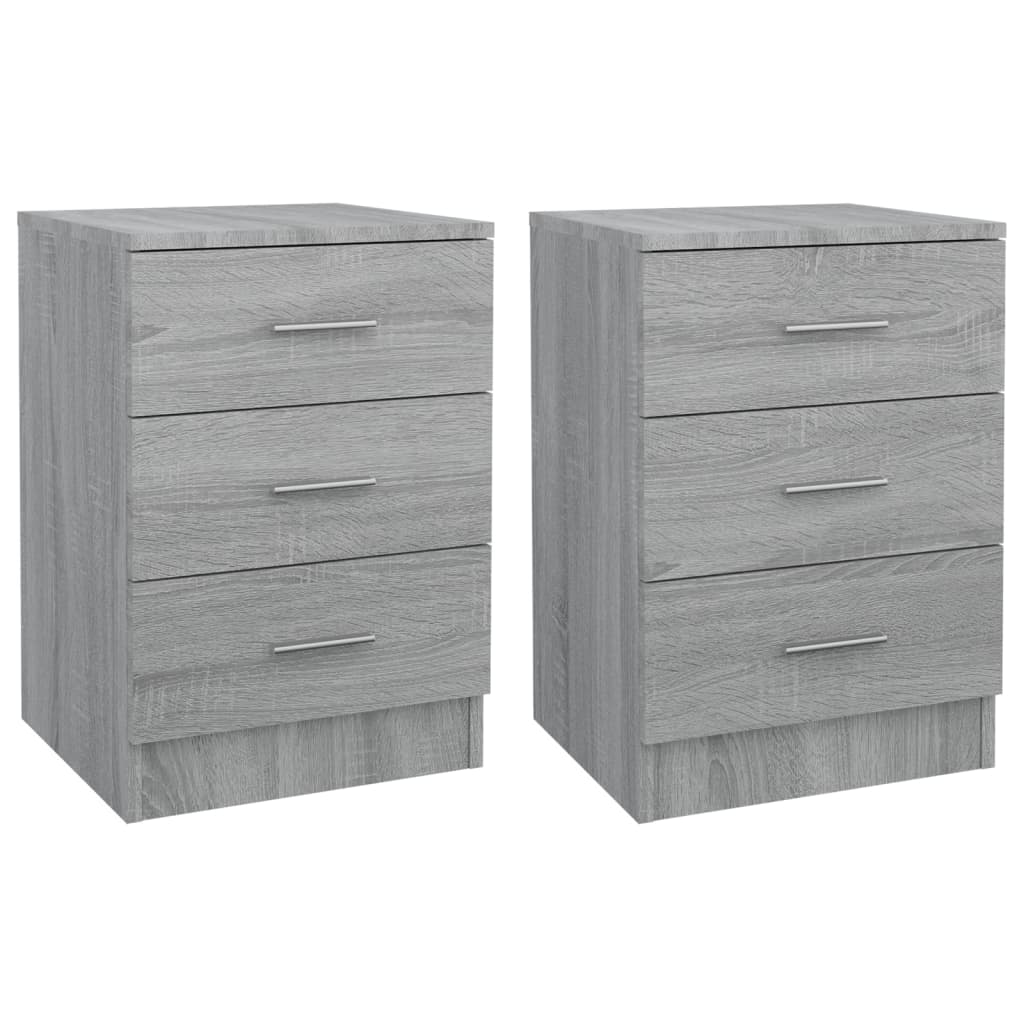 Bedside Cabinets 2 pcs Grey Sonoma 38x35x56 cm Engineered Wood