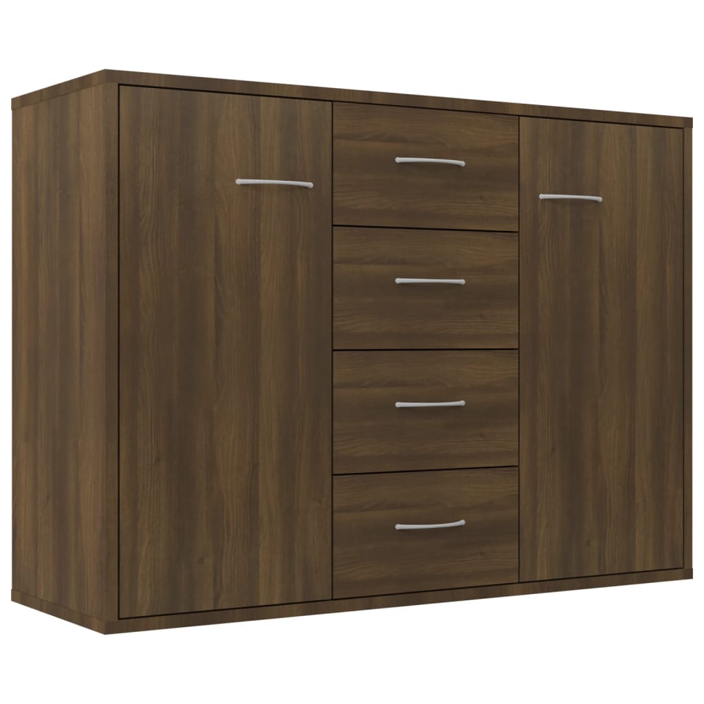 Sideboard Brown Oak 88x30x65 cm Engineered Wood