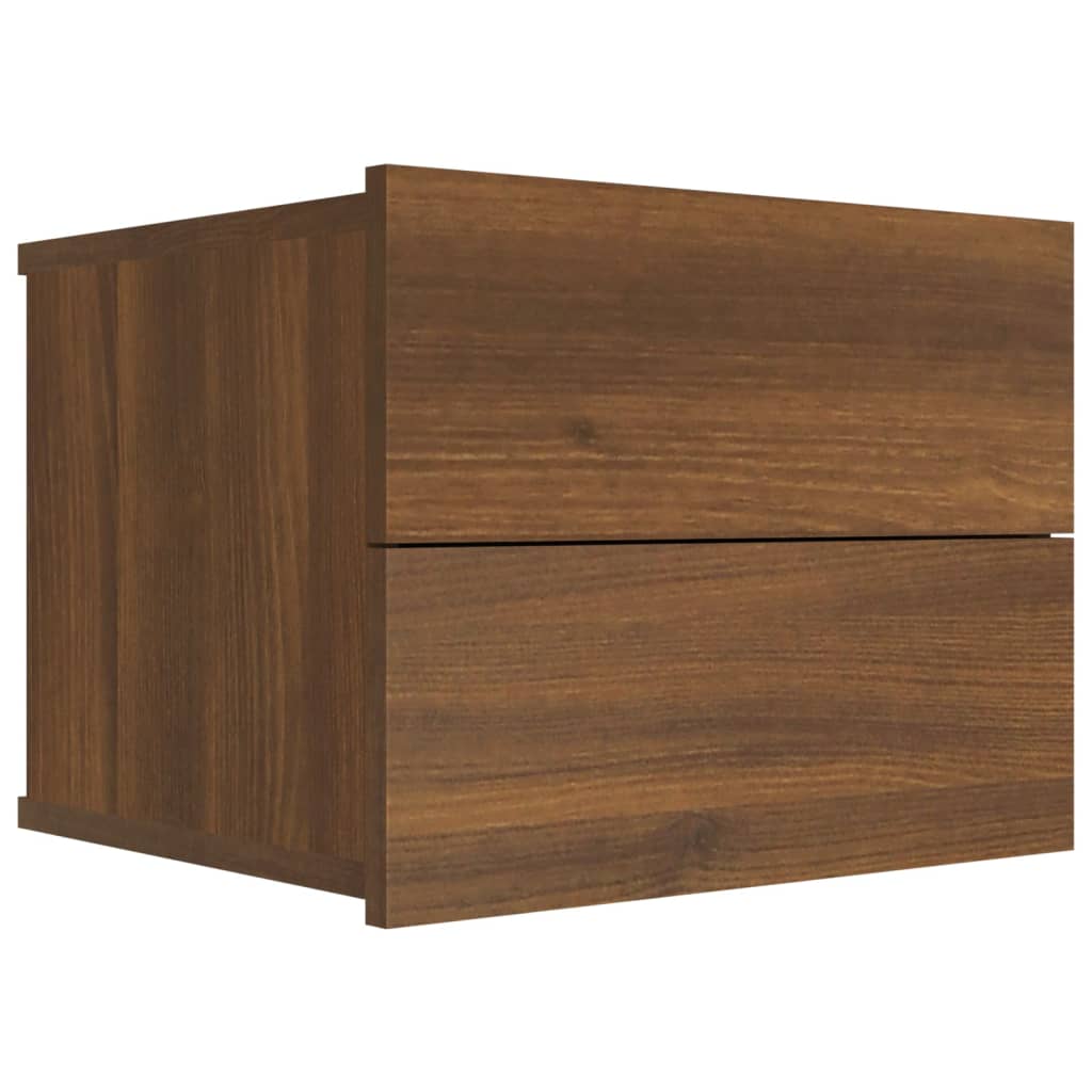 Bedside Cabinets 2 pcs Brown Oak 40x30x30 cm Engineered Wood