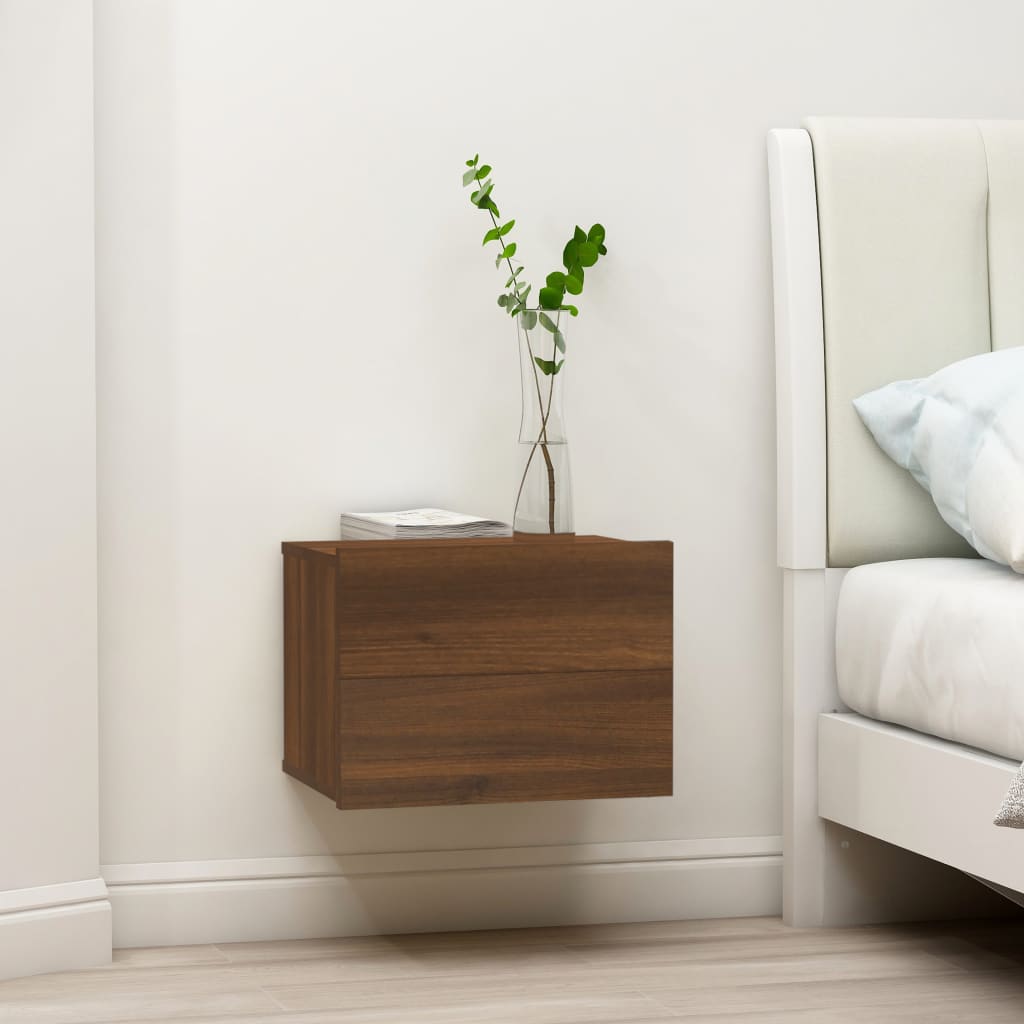 Bedside Cabinets 2 pcs Brown Oak 40x30x30 cm Engineered Wood