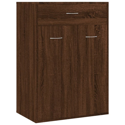 Shoe Cabinet Brown Oak 60x35x84 cm Engineered Wood