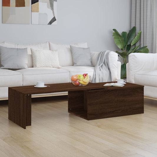 Coffee Table Brown Oak 150x50x35 cm Engineered Wood