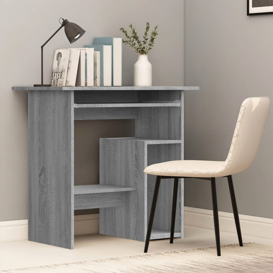 Desk Grey Sonoma 80x45x74 cm Engineered Wood