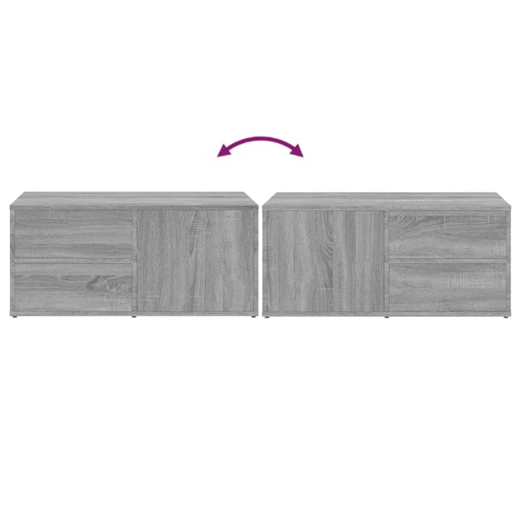 TV Cabinet Grey Sonoma 80x34x36 cm Engineered Wood