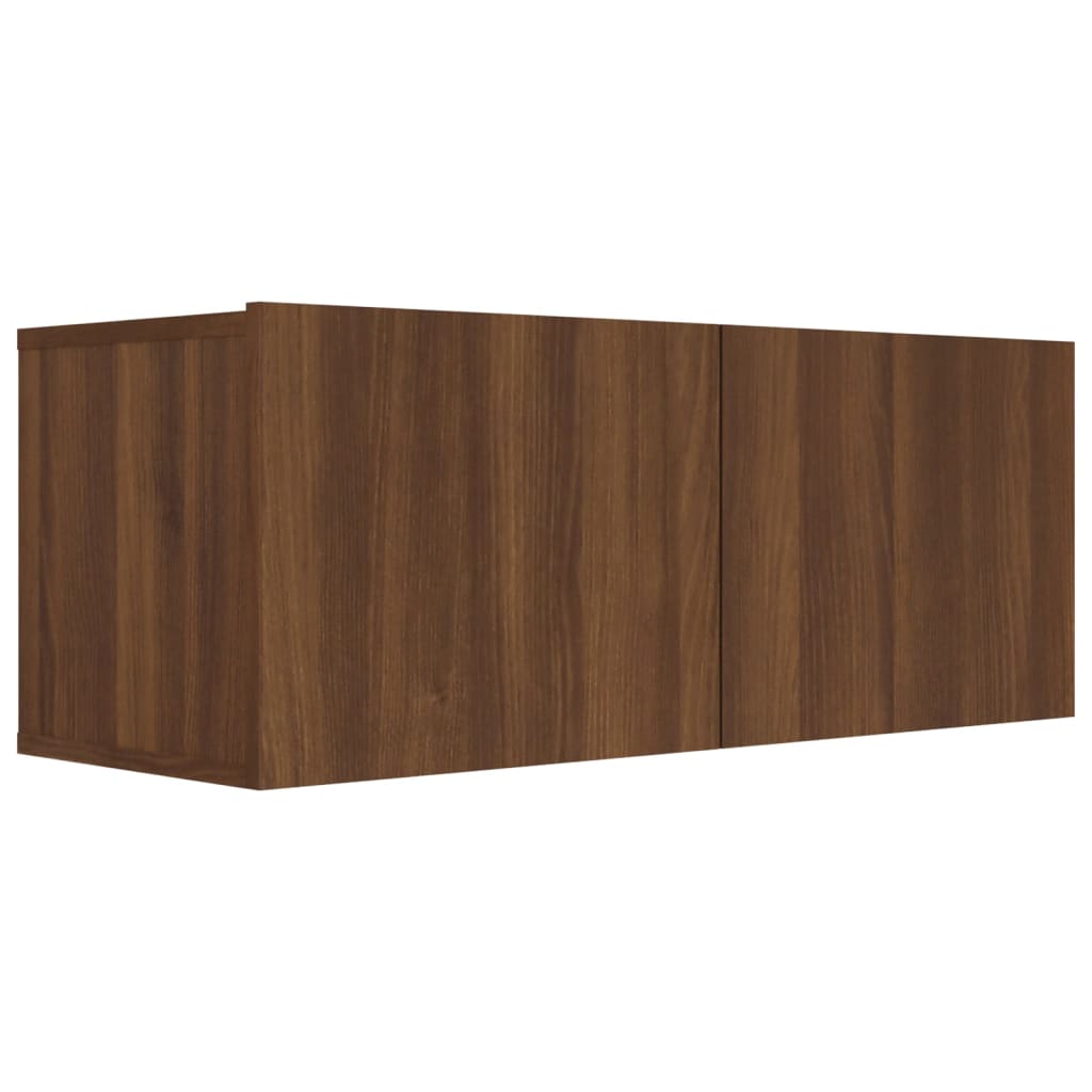 TV Cabinet Brown Oak 80x30x30 cm Engineered Wood