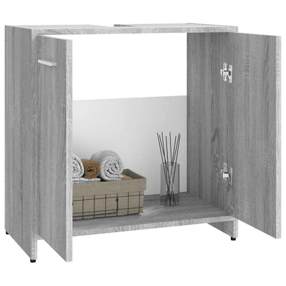 Bathroom Cabinet Grey Sonoma 60x33x60 cm Engineered Wood