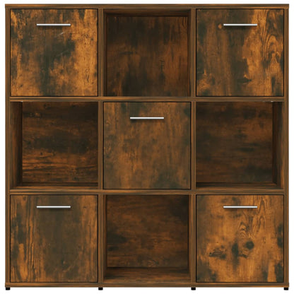 Book Cabinet Smoked Oak 90x30x90 cm Engineered Wood