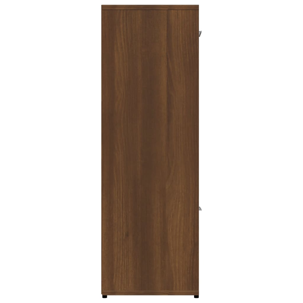 Book Cabinet Brown Oak 90x30x90 cm Engineered Wood