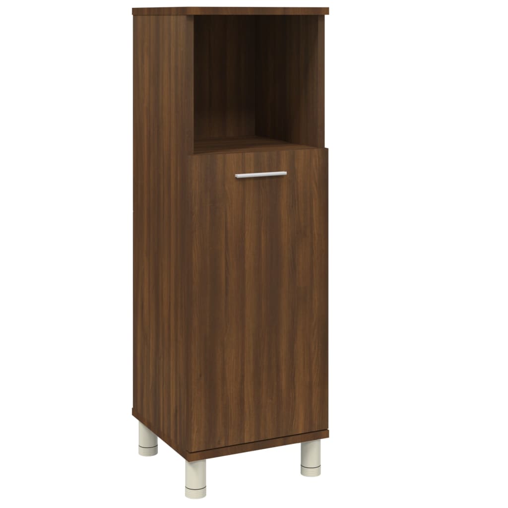 Bathroom Cabinet Brown Oak 30x30x95 cm Engineered Wood