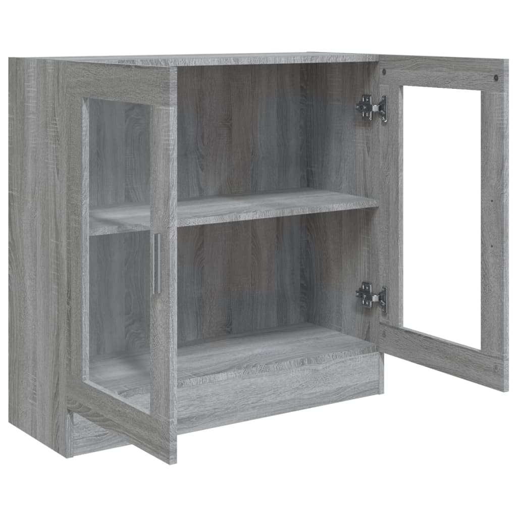 Vitrine Cabinet Grey Sonoma 82.5x30.5x80 cm Engineered Wood