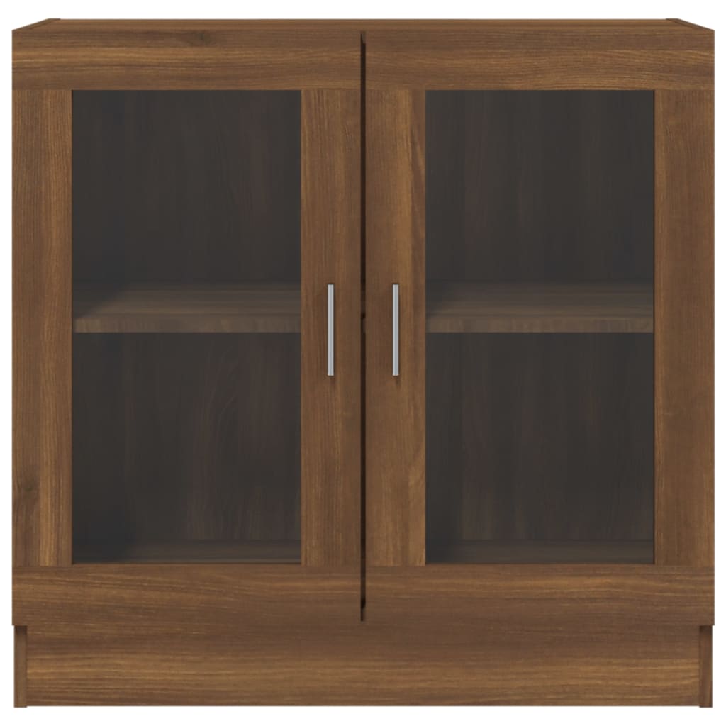 Vitrine Cabinet Brown Oak 82.5x30.5x80 cm Engineered Wood