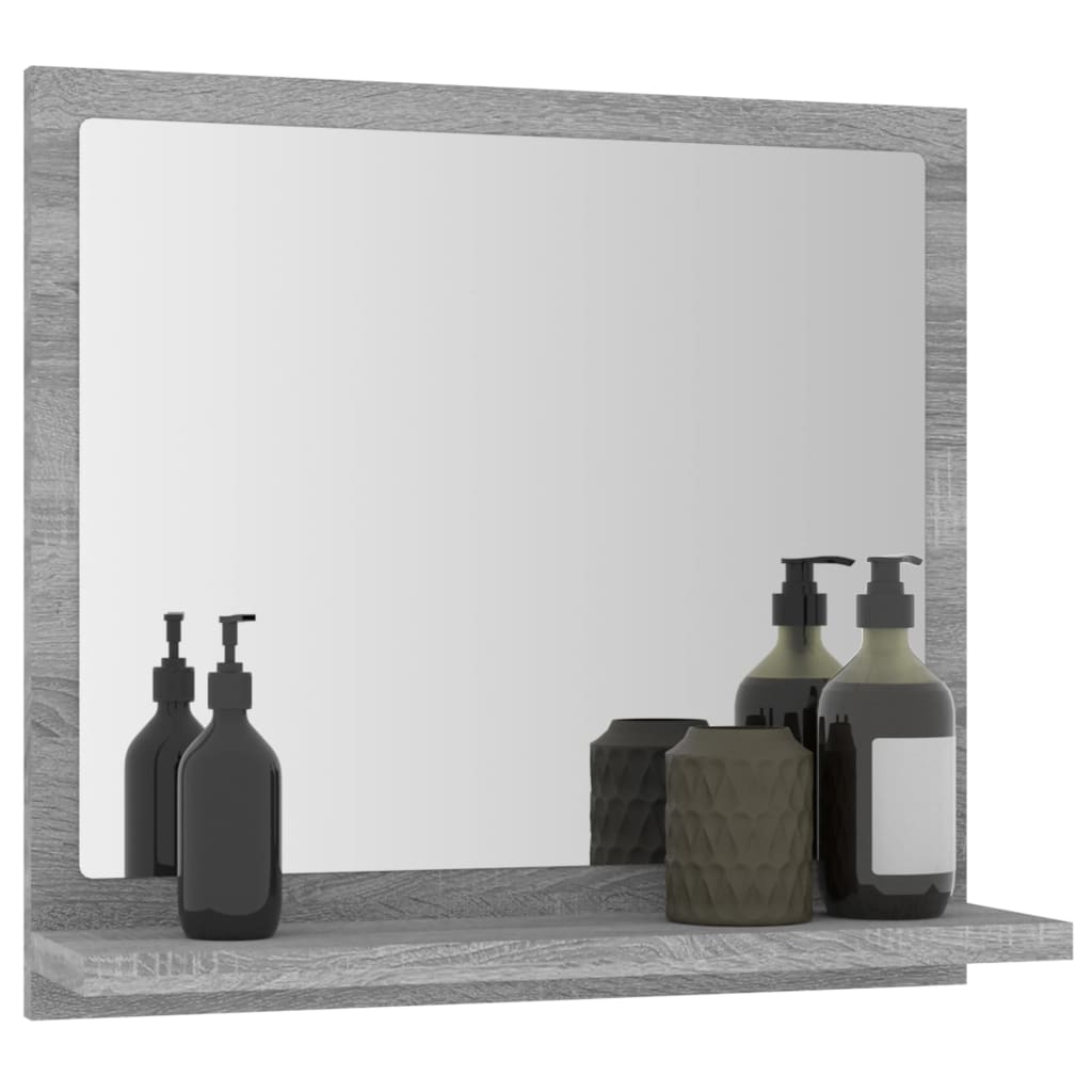 Bathroom Mirror Grey Sonoma 40x10.5x37 cm Engineered Wood