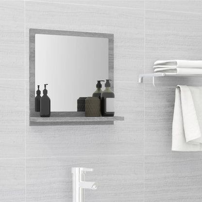 Bathroom Mirror Grey Sonoma 40x10.5x37 cm Engineered Wood