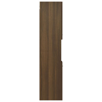 Bathroom Cabinet Brown Oak 30x30x130 cm Engineered Wood