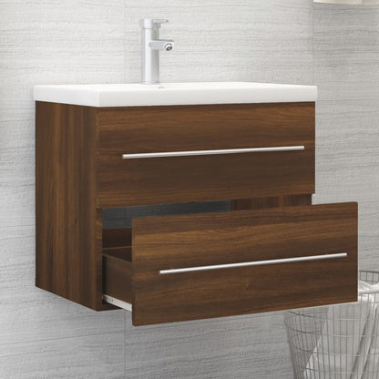 Sink Cabinet Brown Oak 60x38.5x48 cm Engineered Wood