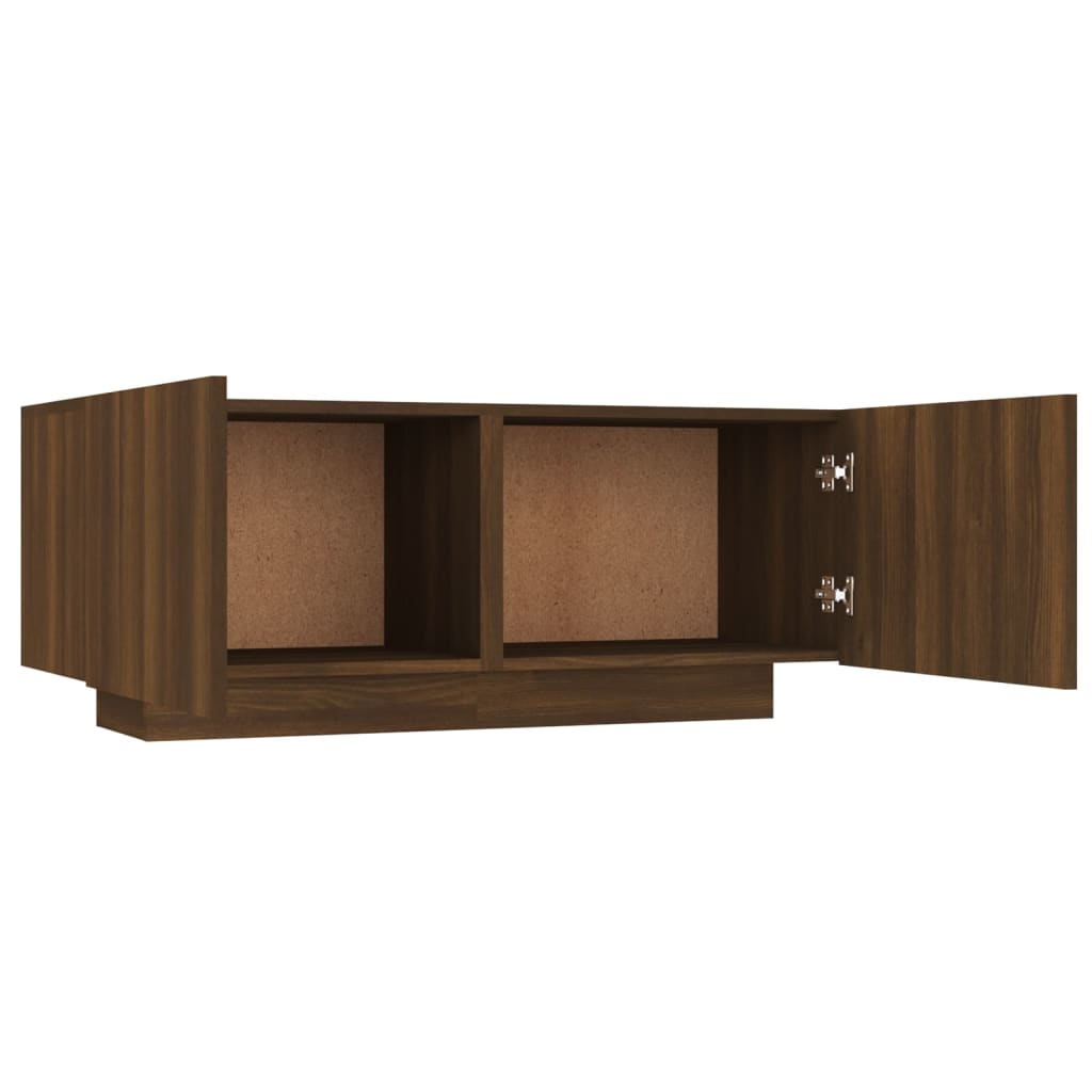 TV Cabinet Brown Oak 100x35x40 cm Engineered Wood