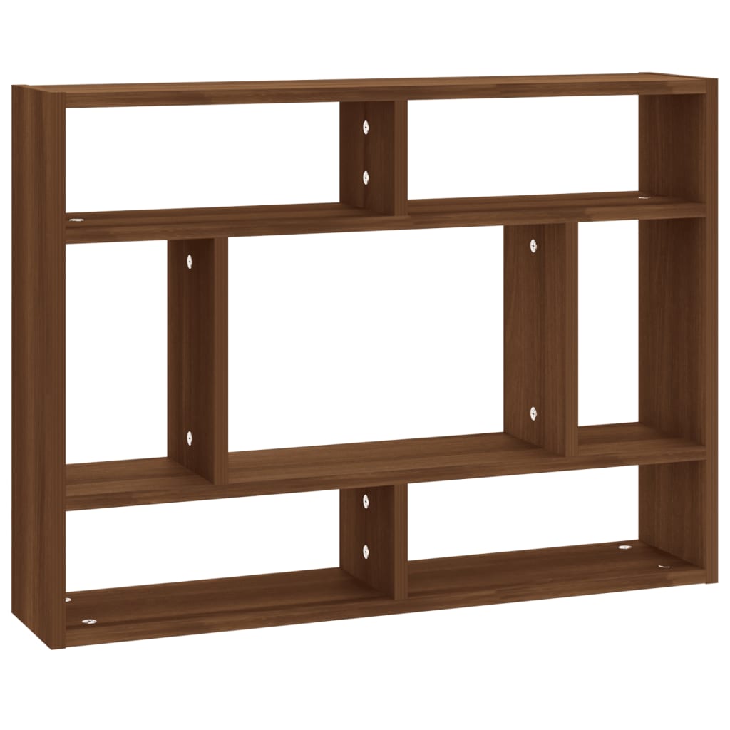 Wall Shelf Brown Oak 75x16x55 cm Engineered Wood