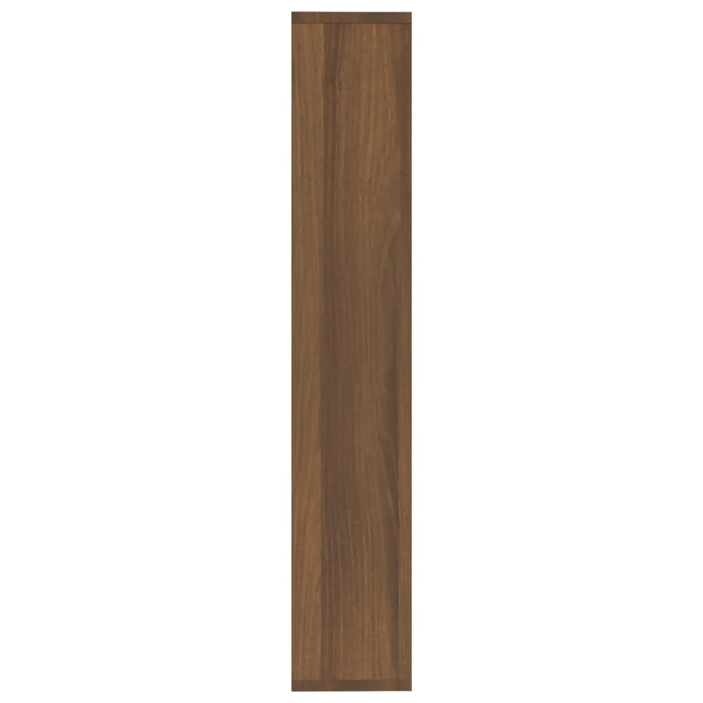 Wall Shelf Brown Oak 36x16x90 cm Engineered Wood