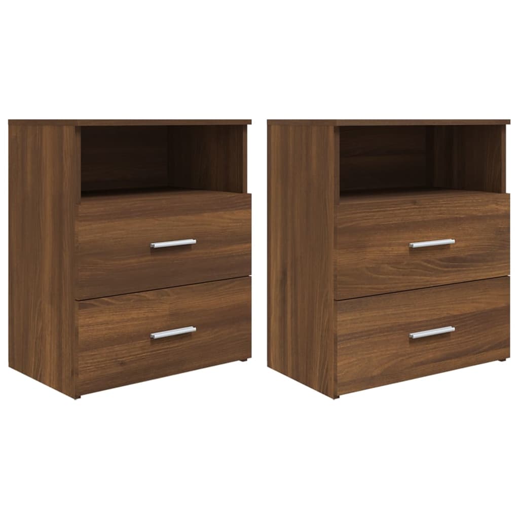 Bed Cabinets 2 pcs Brown Oak 50x32x60 cm