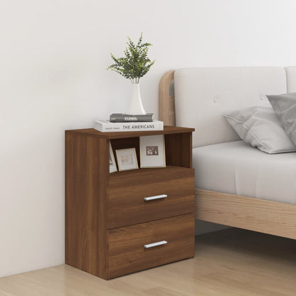 Bed Cabinets 2 pcs Brown Oak 50x32x60 cm