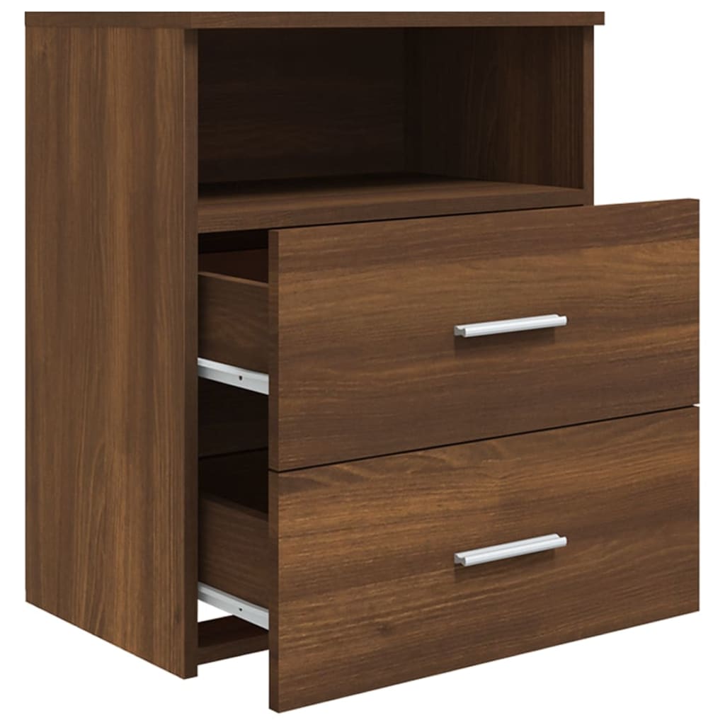 Bed Cabinets 2 pcs Brown Oak 50x32x60 cm