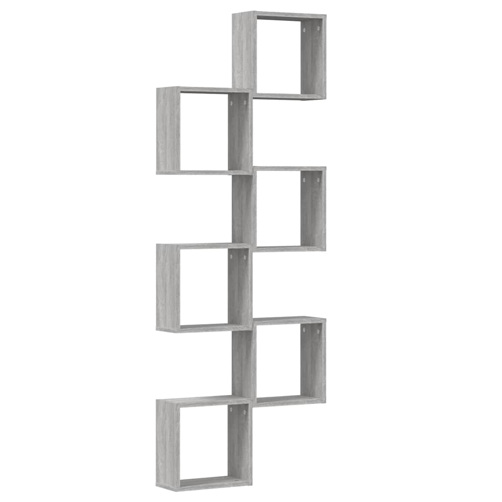 Wall Cube Shelves 6 pcs Grey Sonoma 30x15x30 cm