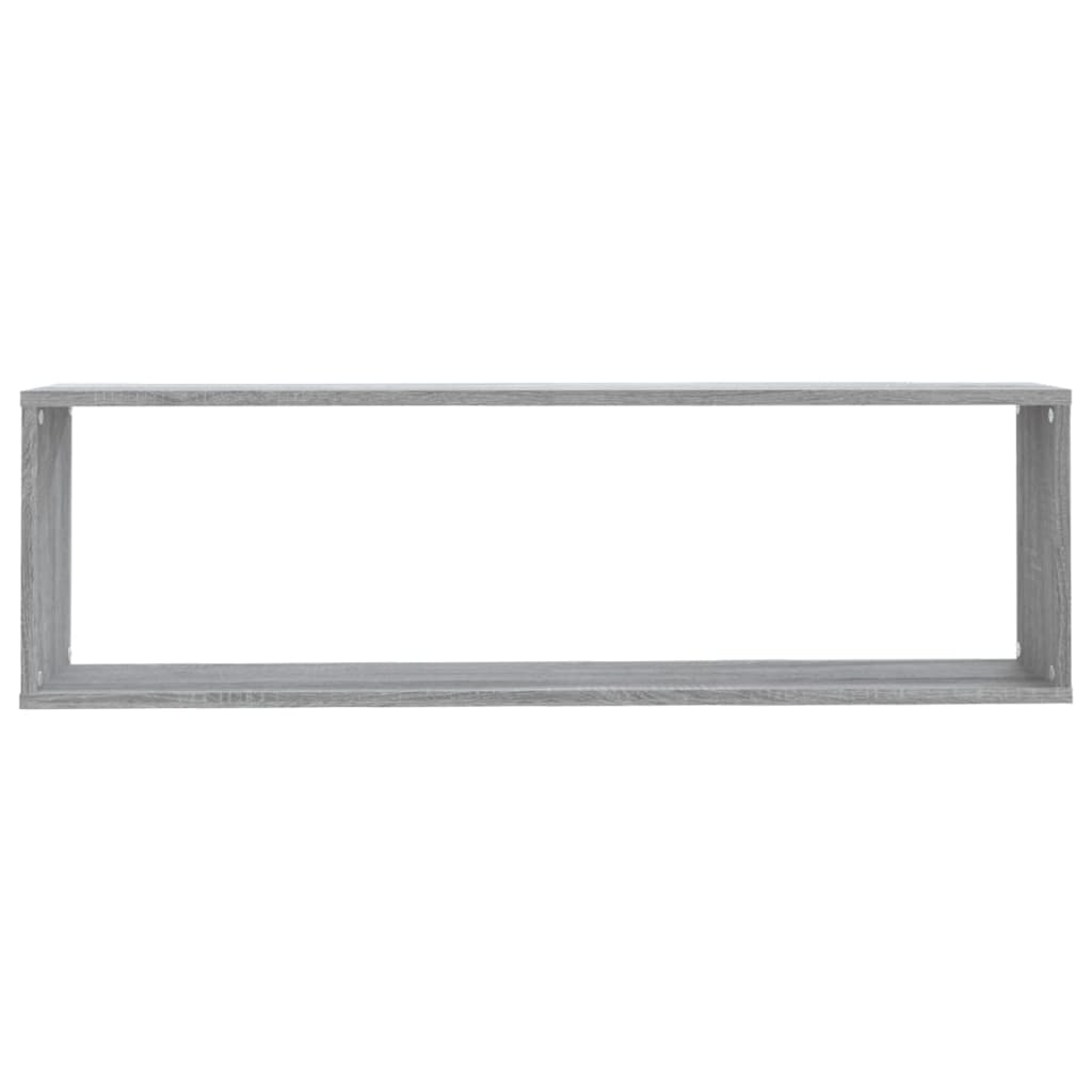 Wall Cube Shelves 4 pcs Grey Sonoma 100x15x30 cm Engineered Wood