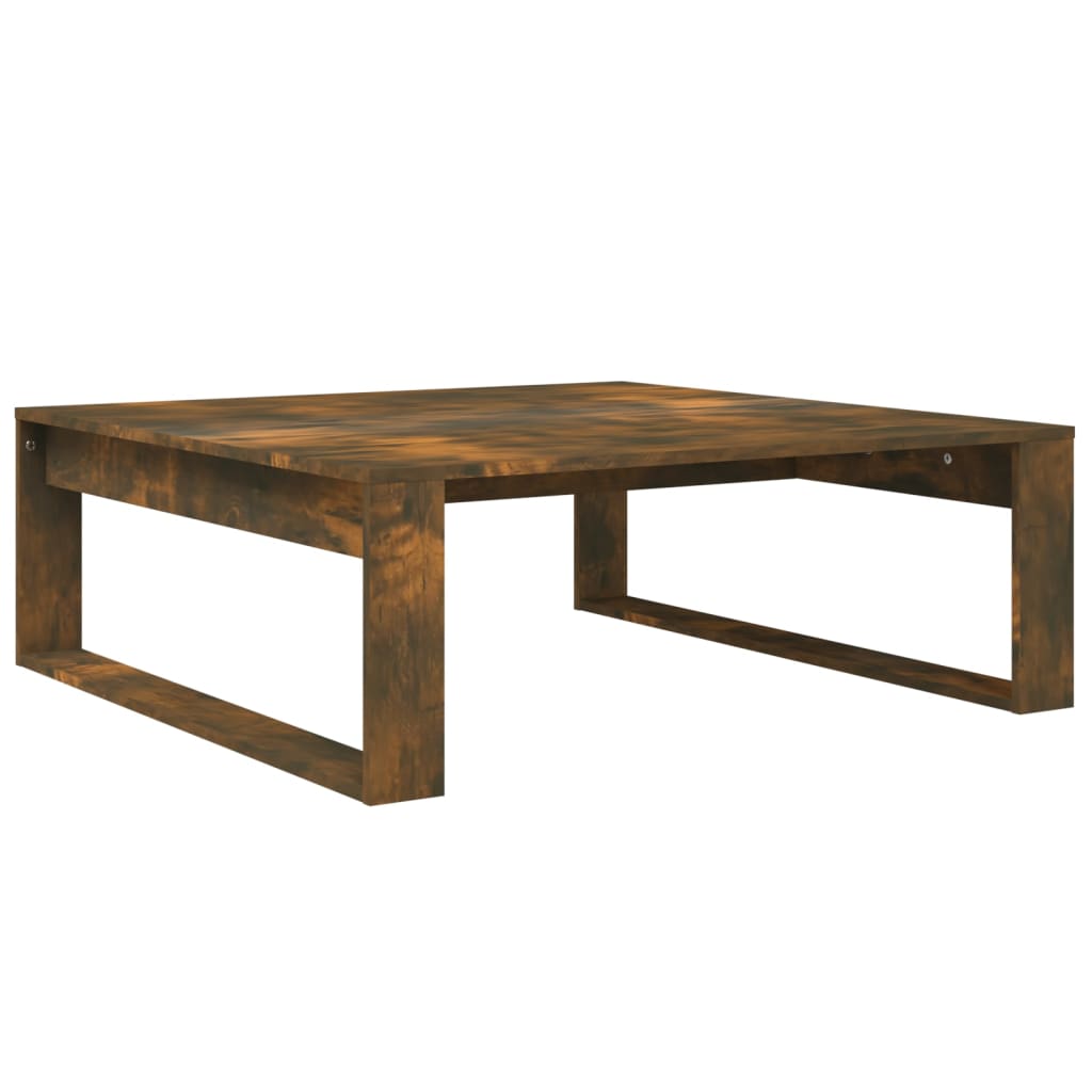 Coffee Table Smoked Oak 100x100x35 cm Engineered Wood