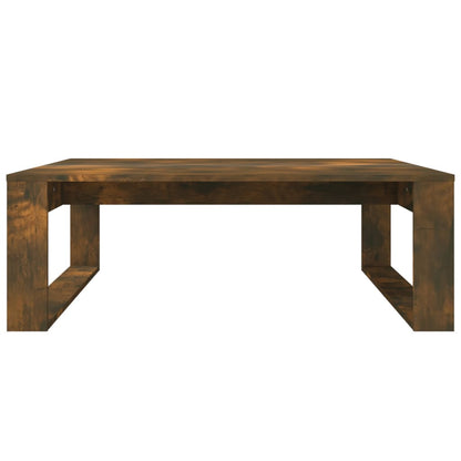 Coffee Table Smoked Oak 100x100x35 cm Engineered Wood