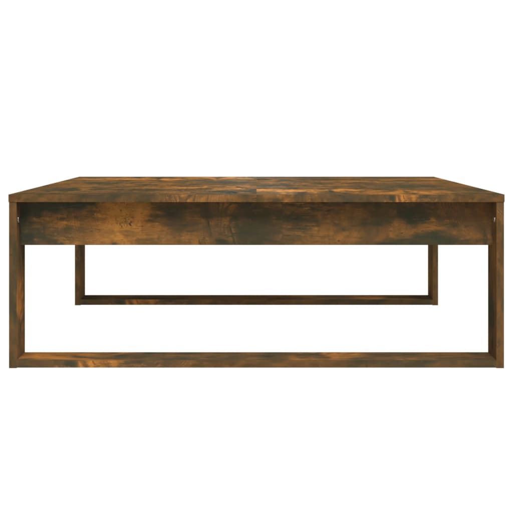 Coffee Table Smoked Oak 100x100x35 cm Engineered Wood