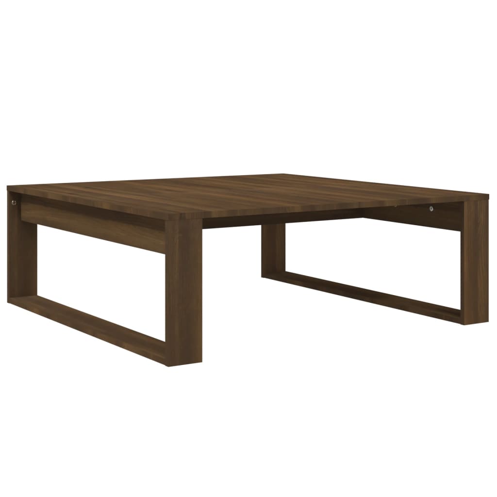 Coffee Table Brown Oak 100x100x35 cm Engineered Wood