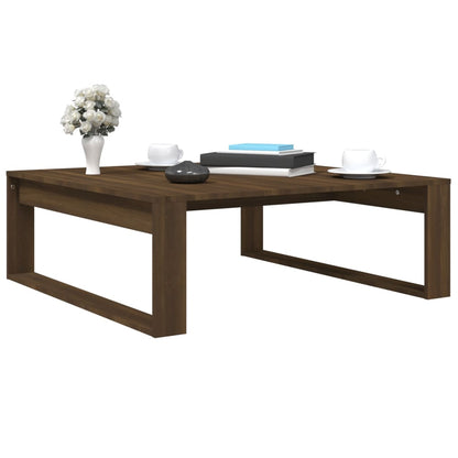 Coffee Table Brown Oak 100x100x35 cm Engineered Wood