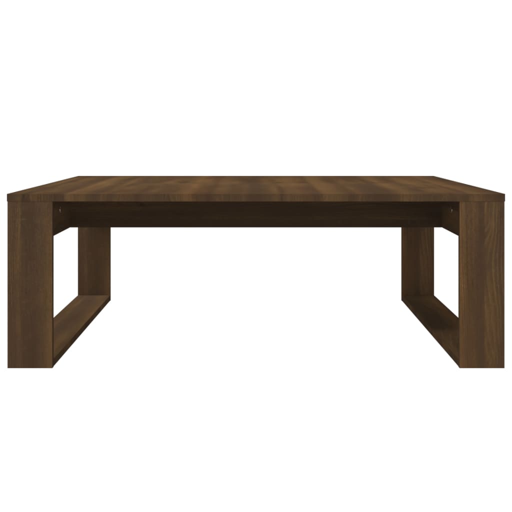 Coffee Table Brown Oak 100x100x35 cm Engineered Wood