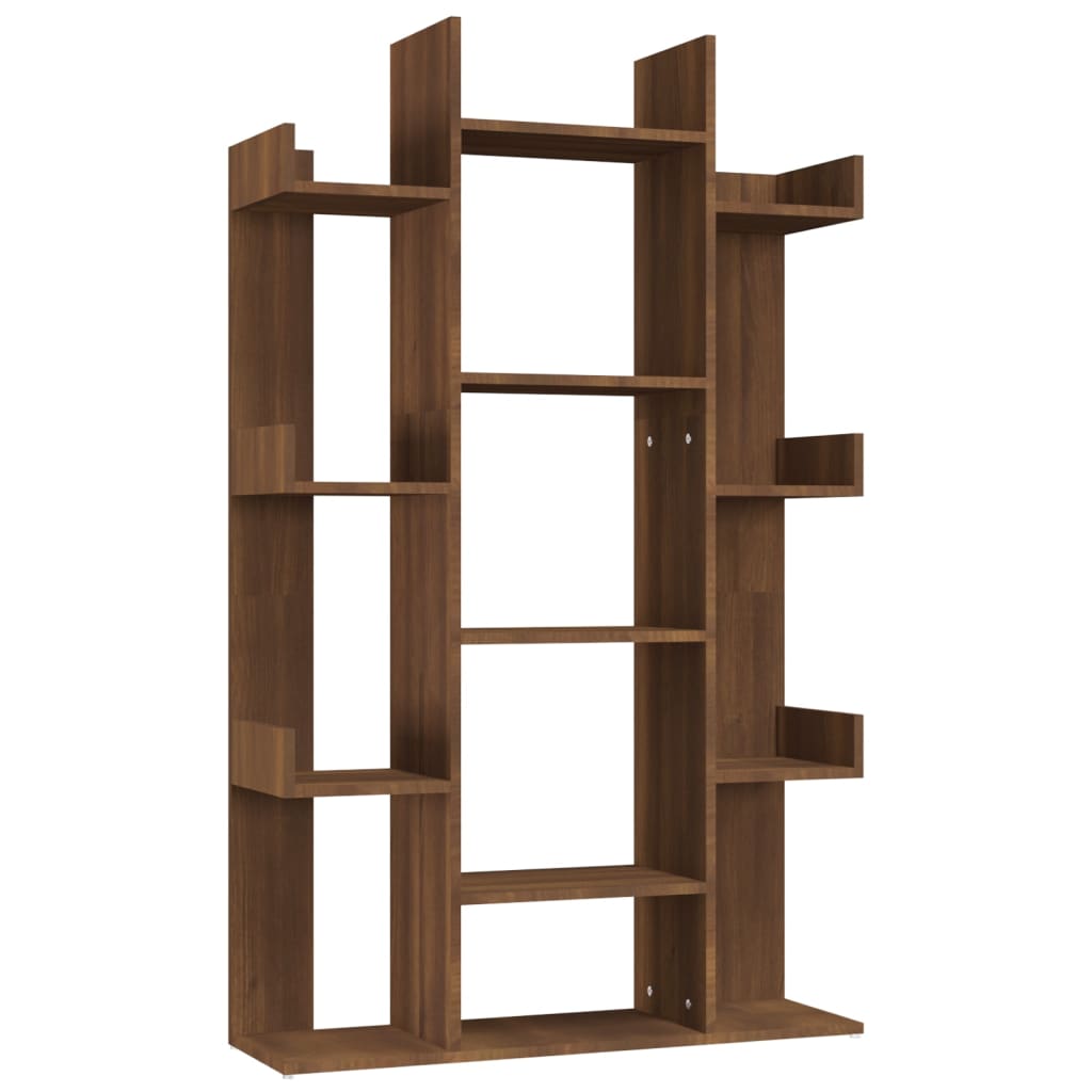 Book Cabinet Brown Oak 86x25.5x140 cm Engineered Wood