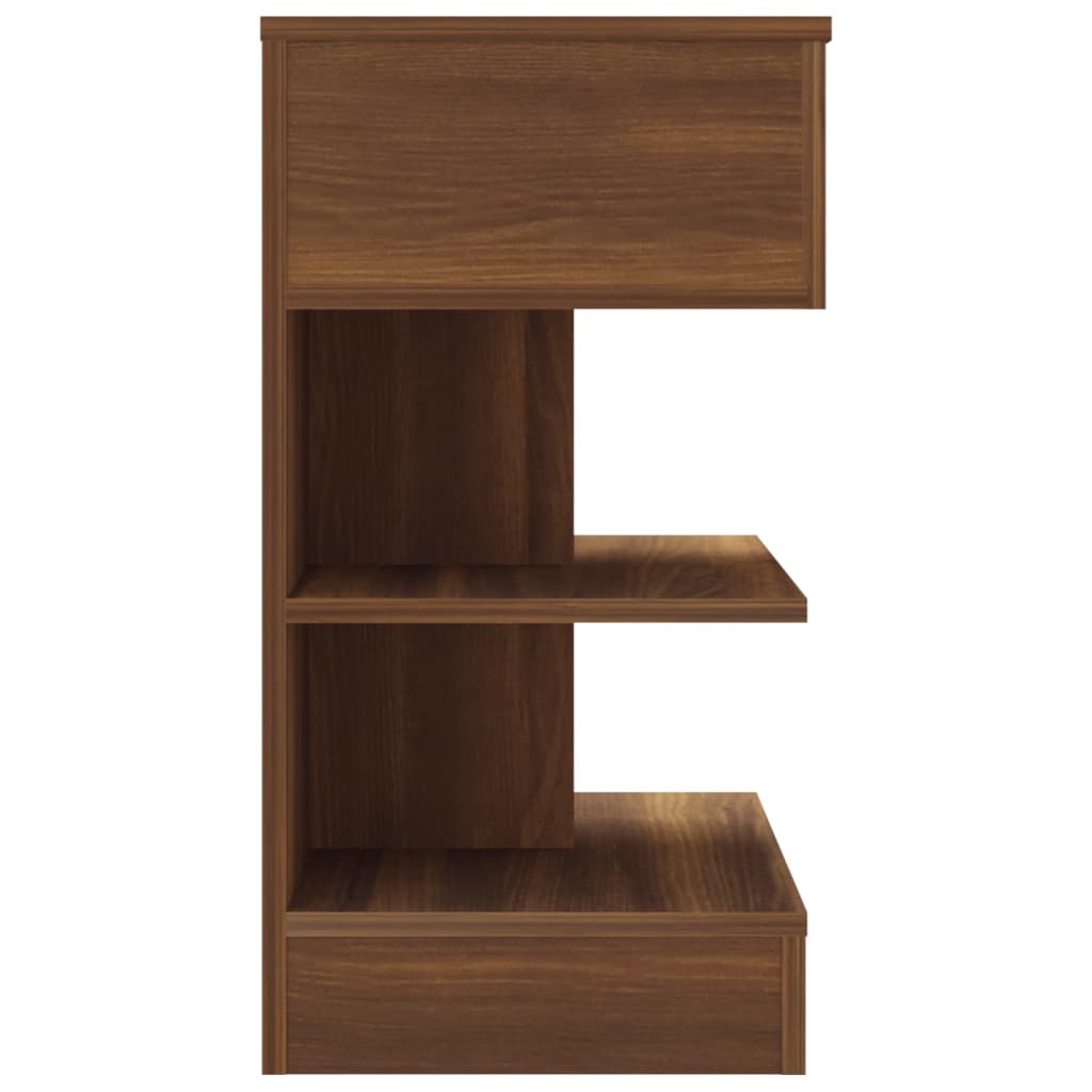 Bedside Cabinet Brown Oak 40x35x65 cm Engineered Wood