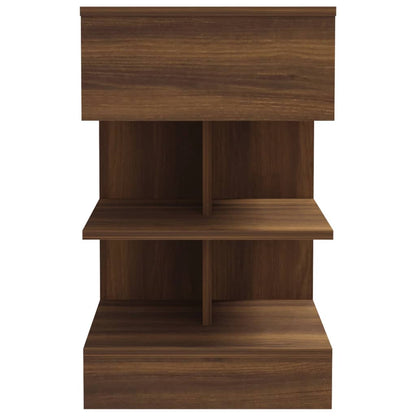 Bedside Cabinet Brown Oak 40x35x65 cm Engineered Wood