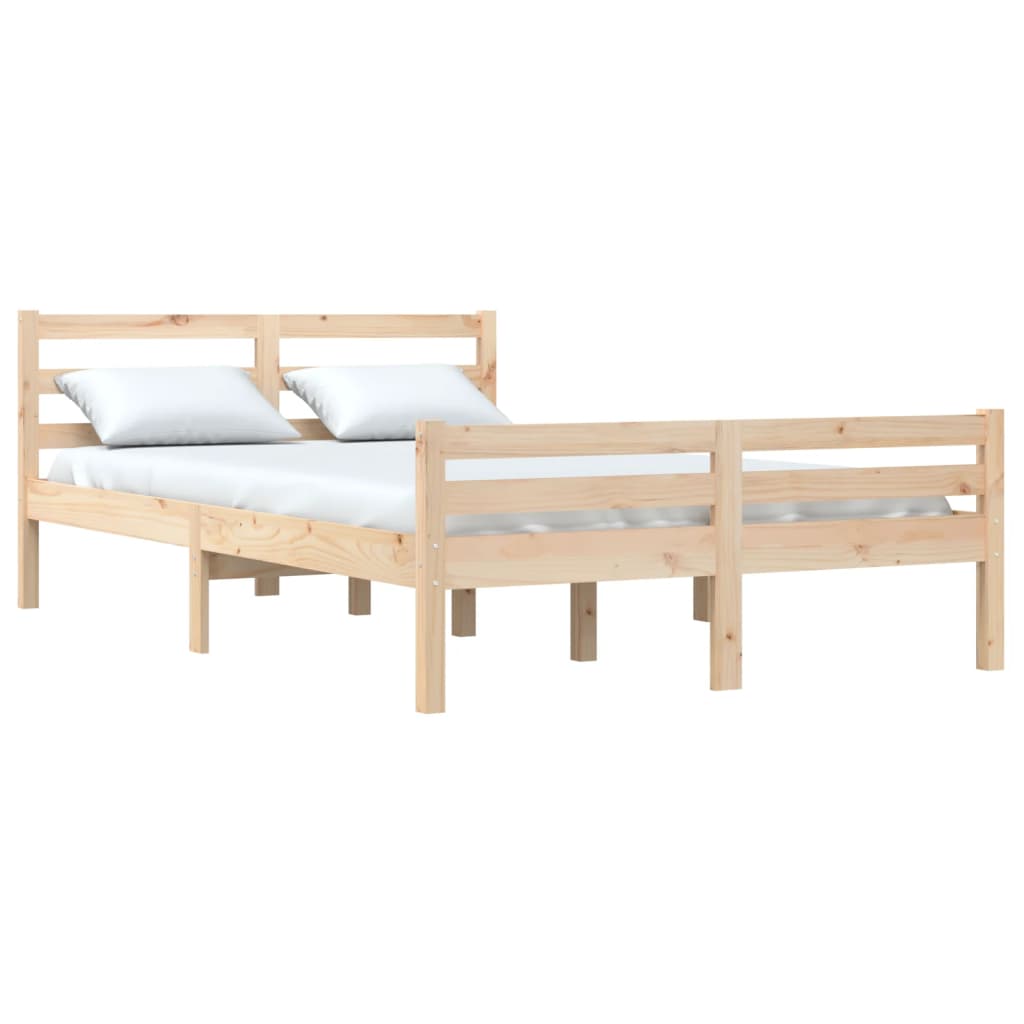 Bed Frame without Mattress Solid Wood 120x190 cm Small Double Small Double