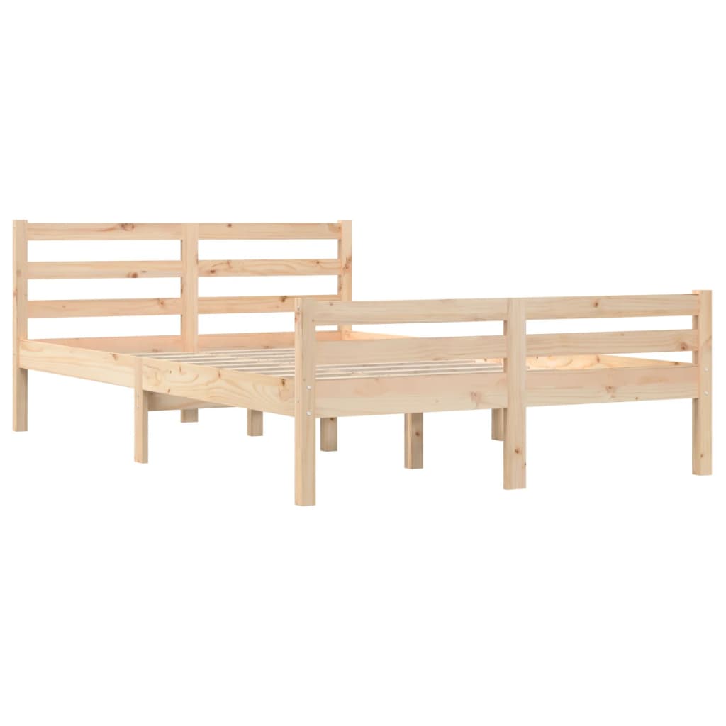 Bed Frame without Mattress Solid Wood 120x190 cm Small Double Small Double