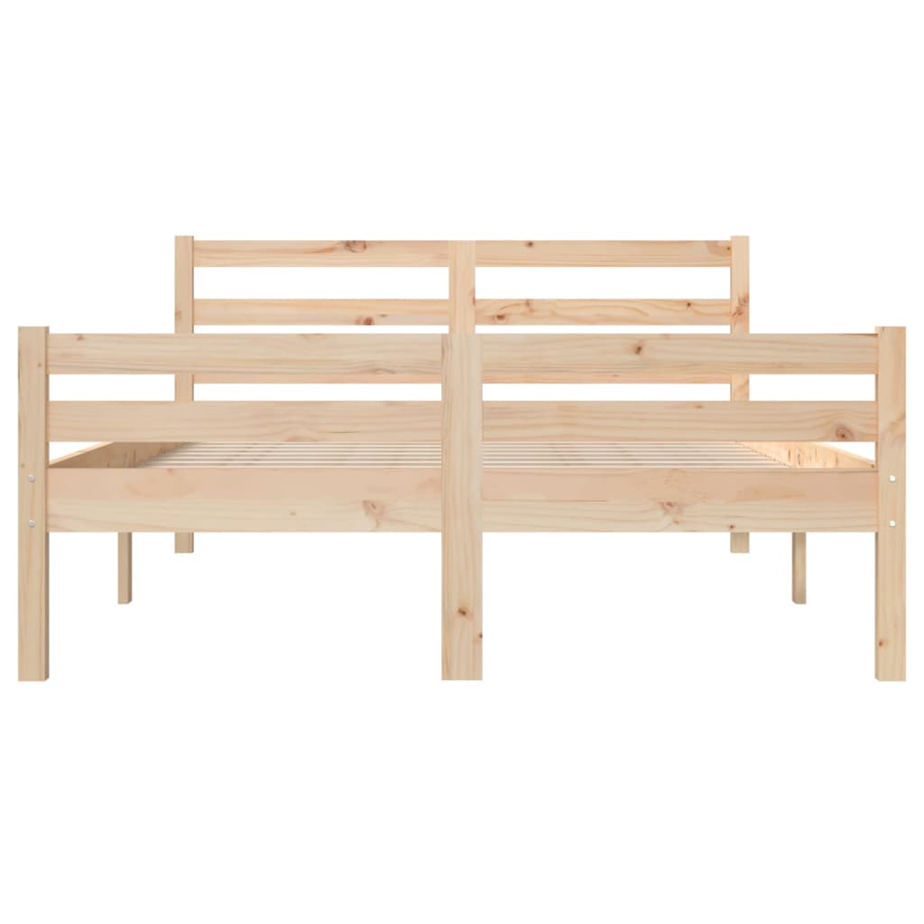 Bed Frame without Mattress Solid Wood 120x190 cm Small Double Small Double